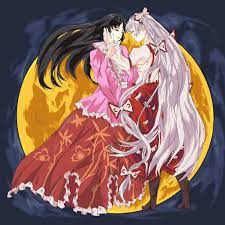 Painted Kaguya and Mokou ;) : r/touhou