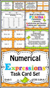 Order Of Operations Task Cards Numerical Expression Order Of Operations Teaching Math