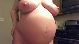 9 Months Pregnant Belly Worship and Fingering