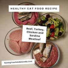 Cooking For Cats Homemade Cat Food Beef Turkey Chicken And Sardine Meatloaf Recipe Healthy Cat Food Homemade Cat Food Raw Cat Food Recipes