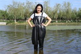 Nice girls in waders hübsche frauen in waders. High Jump Black Unisex Breathable Waders For Fishing Waterproof Thicken 0 8mm Pvc Chest Height Pocket Belt Hunting Fish Overalls Fishing Waders Aliexpress