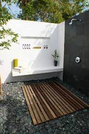 From bright and cheery to sophisticated and charming, a modern bathroom design idea can truly go a long way.we use our bathrooms every single day, so their importance is much greater than what we give it credit for. 9 Dreamy Outdoor Shower Ideas For Every Home Not Just At The Beach Outdoor Shower Enclosure Outdoor Bathroom Design Outdoor Bathrooms