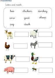 At The Farm Worksheet For 2Âº Primaria