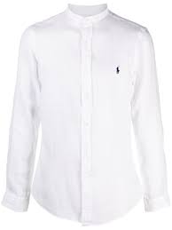 Free shipping on all orders over $150. White Linen Shirt With Logo Polo Ralph Lauren Price Gaudenzi Boutique