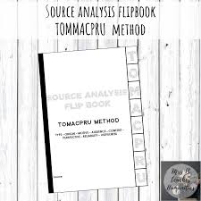 Tomacpru Method History Source Analysis Flipbook Analysis Flip Book Historical Sources