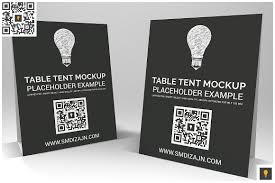 Table Tent Mockup Table Tents Mockup Tent