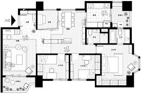 以黑色系統櫃為靈感 台北38 坪簡約日式四口宅 decomyplace hotel plan floor plans how to plan