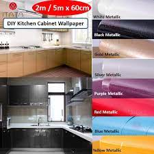 Ubahsuai dapur anda dengan gaya terkini dari tukang kabinet dapur berpengalaman 10 tahun. No Need Glue 60cm X 2m 5m Diy Cabinet Metallic Shining Shiny Wallpaper Furniture Sticker Film Perabot Kabinet Dapur Shopee Malaysia