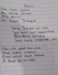 Nama pengarang pada sebuah puisi diketahui. Puisi Cita Cita Polwan Brainly Co Id
