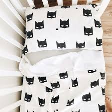 Black And White Crib Bedding Set So Simple And So Stylish Black And White Baby Bedding Batman This Crib Bedding Set Includes 1 White Fitte White Baby Bedding Modern Baby Bedding Baby Bed