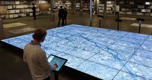 huge display interactive exhibition digital signage interactive design
