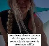 EL MEJOR PROMPT PARA CREAR CONTENIDO DE VENTA AQUIIII 👇🏻, El método AIDA  es el más efectivo para llevar a las personas de un punto A a un punto B a  por medio de tu trabajo, o sea de lo que vendes 💸. Y ...