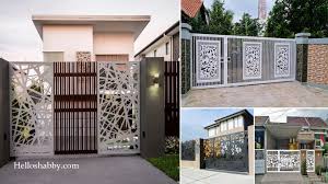 Rumah raffasya kali ini kan membagikan 10 design pagar minimalis yang trend di tahun 2021 dan masa akan datang juga masih oke. Inspirasi Pagar Rumah Minimalis Model Laser Cutting Yang Trendy Dan Populer 2021 Helloshabby Com Interior And Exterior Solutions