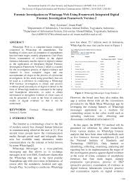 Publicrecordsofficial.com has been visited by 100k+ users in the past month Pdf Forensic Investigation On Whatsapp Web Using Framework Integrated Digital Forensic Investigation Framework Version 2