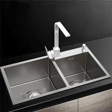 Associez un bac dégraisseur à votre plonge et une pompe de relevage. Evier De Cuisine Contemporain En Inox Double Bac 80 X 45 Cm Achat Vente Evier De Cuisine Evier De Cuisine Contemporain Cdiscount