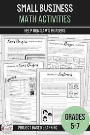 Real Life Mathematics Help Run Sam S Burgers In 2020 Middle School Math Resources Math Activities Math Resources