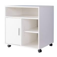 This kitchen cabinet storage project provides more space for plates and bowls in crowded kitchen cabinets. Basicwise Storage Printer White Kitchen Storage Stand With Casters Qi003556 W The Home Depot