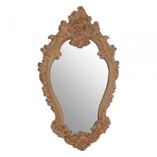 A stylish wall mirror is a brilliant solution to your home decor woes. Antique Brown Rococo Design Wall Mirror Mirrored Glass Brown Clanbay
