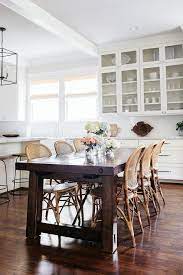 Wear due to time and age of chairs wear on the metal, seat height 45cm. Rattan And Wicker Bistro Dining Chairs Transitional Kitchen