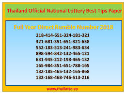 thailand lottery full year direct rumble number set 2018