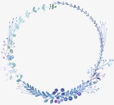 Aquarelle De Peints A La Main Bleue Rosette Carte De Visite Design Illustration Florale Cadre Fleur