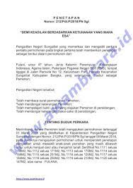 Surat nikah perkawinan agama, asli dan fotokopi (2 lembar). Penetapan Hakim Atas Permohonan Izin Menjual Dan Atau Menjamin Tanah An Anak Dibawah Umur