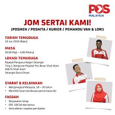 20 ogos 2013 vanue : Jawatan Kosong Di Pos Malaysia Berhad 19 Jun 2019 Banyak Jawatan