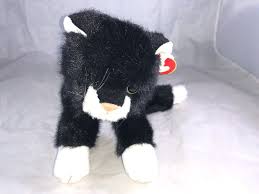 Black And White Cat Ty Beanie Baby Ty Classic Beanie Buddy Plush Boots The Black And White Cat A9 White Cat Beanie Buddies Plush