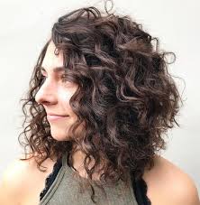 Angled Curly Lob Curly Lob Curly Angled Bobs Medium Curly Hair Styles