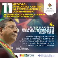 MEDIDAS INMEDIATAS EN DEFENSA DE LA ECONOMÍA! El Gobierno Nacional actúa  con firmeza contra el contrabando, el agio y la especulación, cuidando el  bolsillo de las familias bolivianas: