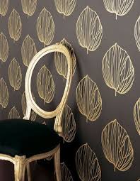 Black And Gold Pattern Wallpaper Modern Wallpaper Bold Black Gold Leaves Medallion Print Contemporary Wallpaper Modern Wallpaper Brown Decor