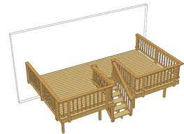 20 X 12 Deck W Inset Stairs At Menards Deck Stairs Patio Deck Designs Custom Porch