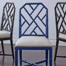 The kass side chair features a modern slat style back, sled base and a textured seat for safe seating. Bungalow 5 Jardin Side Chair In Navy Blue
