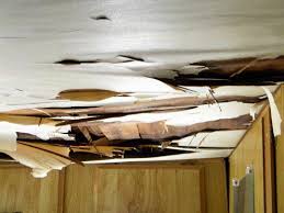 Damaged Ceiling Caused By Leaking Roof The Entire Ceiling Needs Recovering And Bracing Up Camper Trailers Remodeled Campers Old Campers