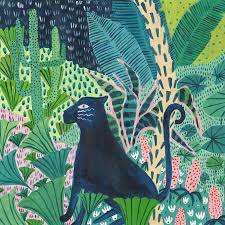 Vibrant Jungle Sceneries By Amber Davenport Artisticmoods Com Jungle Art Art Nursery Animal Prints