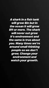 Shark In A Fish Tank Shark Tank Quotes Environment Quotes Profound Quotes
