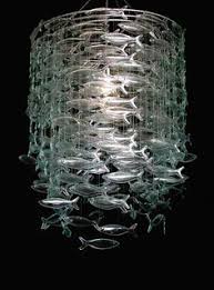 Wow Odd But Beautiful Glass Fish Chandelier Glass Chandelier Glass Fish Lights