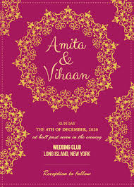 Create indian wedding invitation card online free. Hindu Wedding Card Mockofun