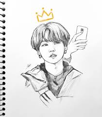 Nikki V Instagram I Wanna Be The King I Wanna Be Me Bts Btsfanart Fanart Yoongi Art Drawing Sketch Kpop In 2020 Kpop Drawings Drawings Drawing Sketches