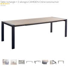 Table L 160 240 Allonges Camden Chene Sonoma Noir Salle A Manger Bois Table Salle A Manger Mobilier De Salon