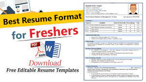 Professional cv format and samples. Resume Format For Freshers Best Resume Format For Freshers Resume Format For Freshers Engineers Youtube