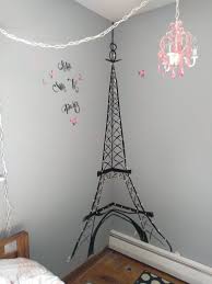 Eiffel Tower Painted On Wall Eiffel Tower Bedroom Eiffel Tower Craft Eiffel Tower Painting