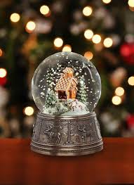 Genesis Gingerbread House Snow Globe The Intricately Designed Interior Includes A Gingerbread House Scene Wit Christmas Snow Globes Snow Globes Christmas Snow