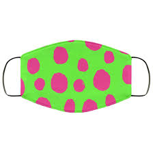 Iridescent hot pink / lime green reversible sequins fabric stretch by yard. Polka Dots Hot Pink Lime Green Neon Face Mask