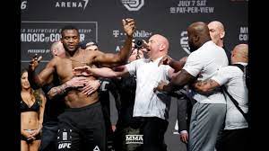 But if that was the hope, then. Derrick Lewis Shoves Francis Ngannou At Ufc 226 Weigh Ins Mma Fighting Youtube
