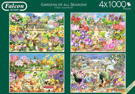 There are so many neat gardening things to get and a really big selection of plants. Spielzeug Falcon De Luxe Jigsaw Gardens Of All Seasons 4 X 1000 Piece By Claire Comerford Puzzles Geduldspiele Gamersjo Com