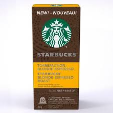 Vertuo capsules · recyclable aluminum · authentic flavor Starbucks By Nespresso Blonde Espresso Roast Capsules 10 Pk Canadian Tire