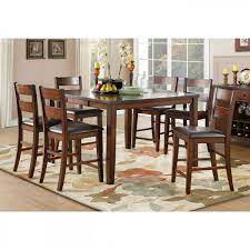 Badcock More Mantello 5 Pc Cherry Counter Height Dining Room Top Kitchen Table Kitchen Table Settings Kitchen Table Wood