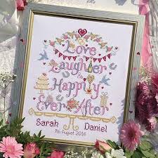 The primary style of cross stitch wedding patterns is the sampler. Love Laughter Wedding Cross Stitch Kit By Nia Peach Perfect
