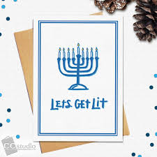Lets Get Lit Card Funny Hanukkah Card Funny Jewish Card Hanukkah Cards Menorah Funny Cards Thinking Of Funny Holiday Cards Funny Hanukkah Hanukkah Cards